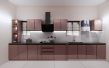 Aluminium Modular Kitchen 3d 1