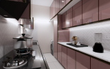 Aluminium Modular Kitchen 3d 5